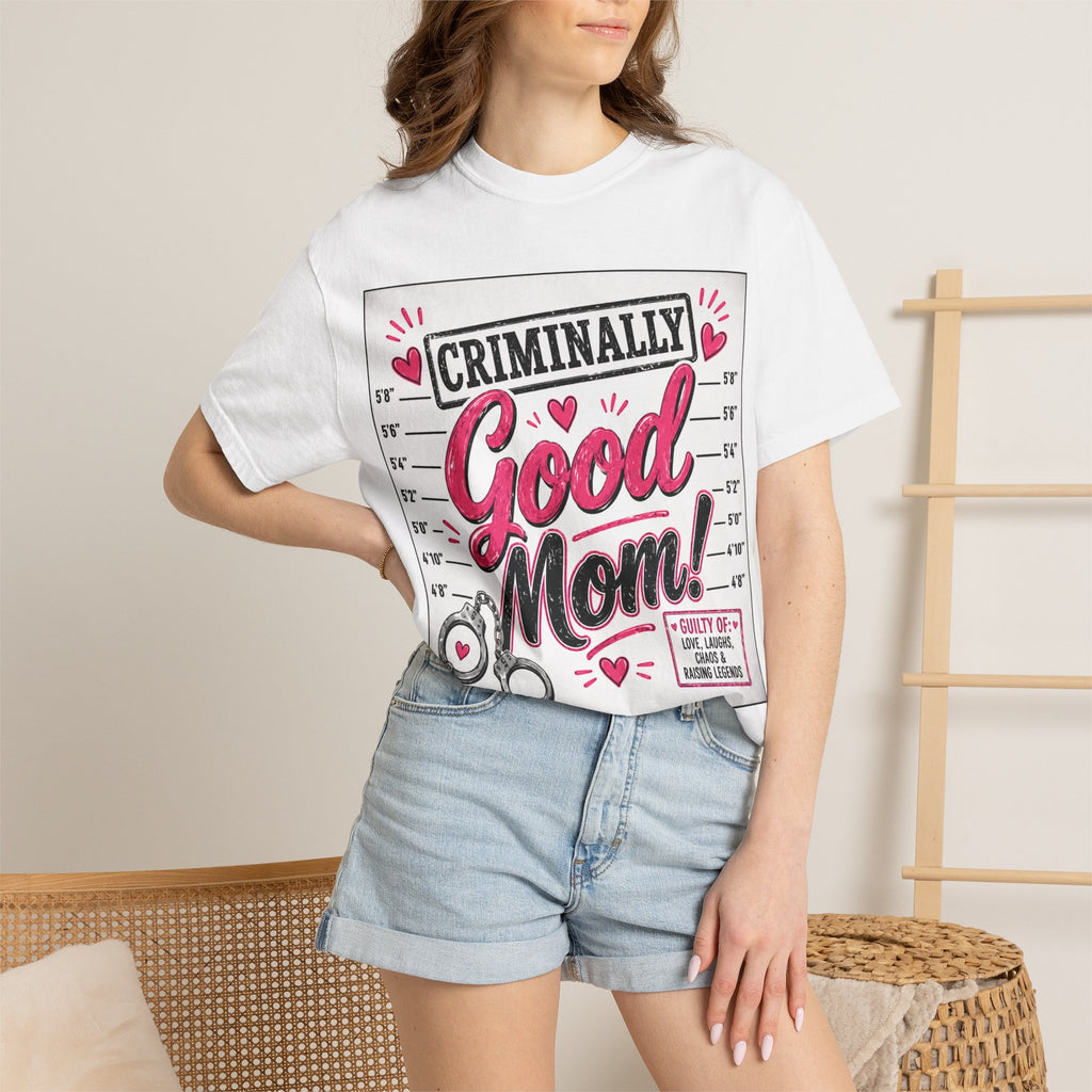 Personalized Photo Criminally Good Mom T-Shirt