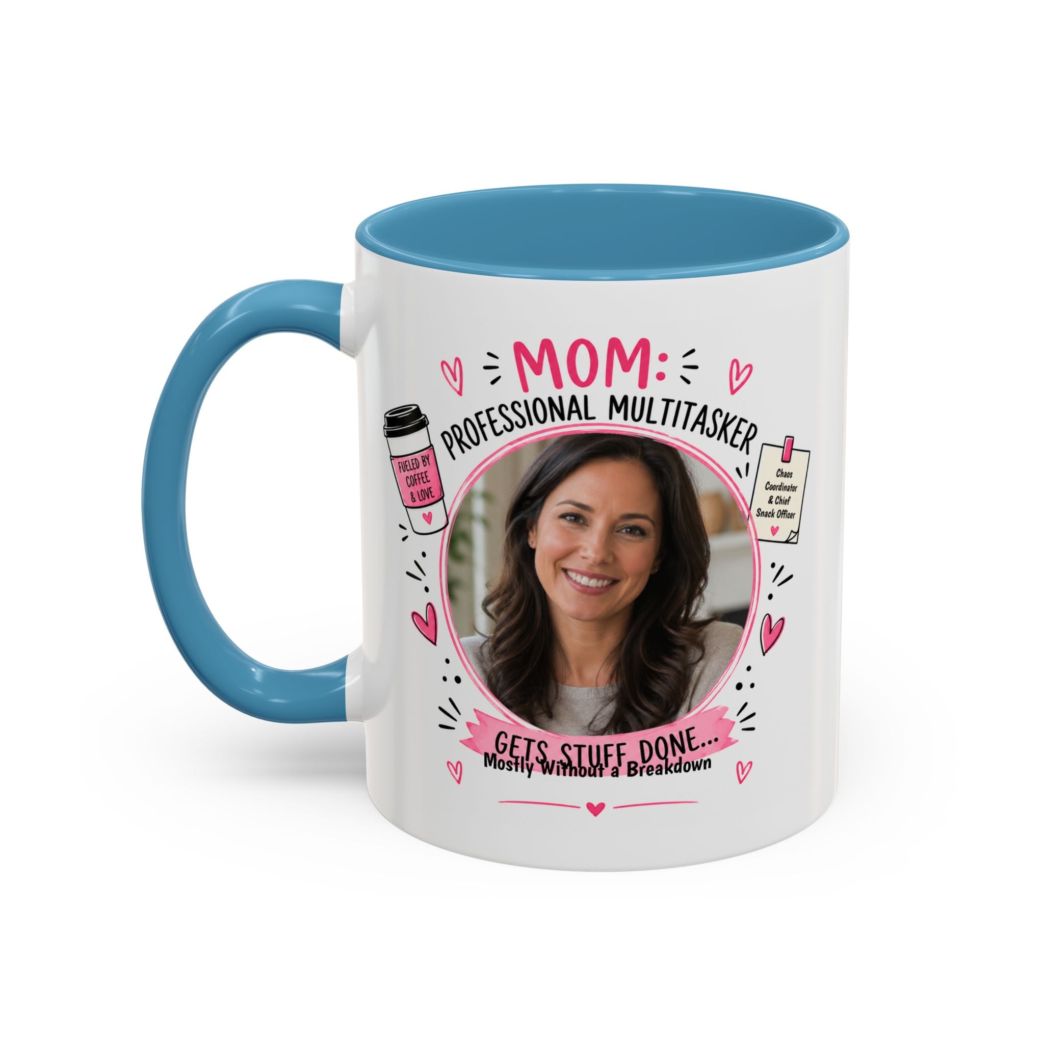 Personalized 'Professional Mom' Accent Coffee Mug — Custom Photo Mother's Day Gift (11/15oz)