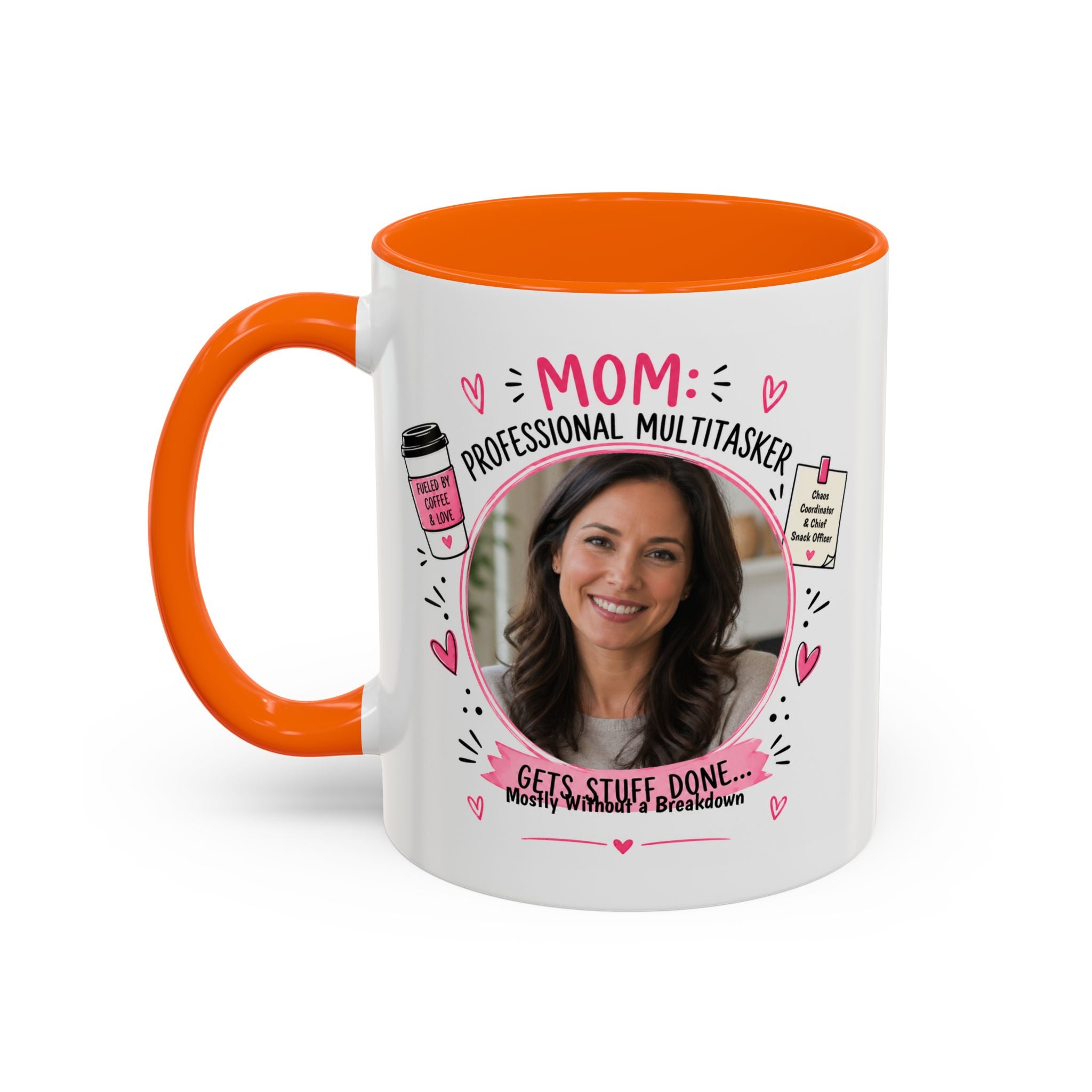 Personalized 'Professional Mom' Accent Coffee Mug — Custom Photo Mother's Day Gift (11/15oz)