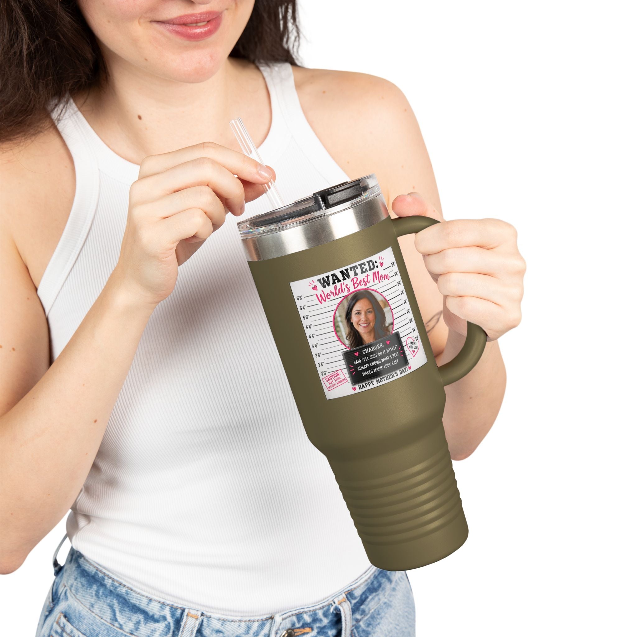Insulated Travel Mug, 40oz WANTED: Worlds Best Mom