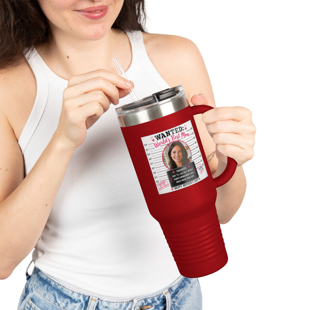 Insulated Travel Mug, 40oz WANTED: Worlds Best Mom