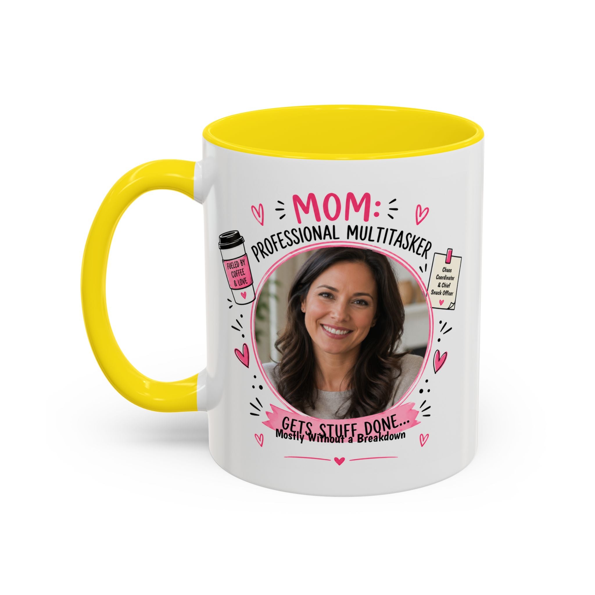 Personalized 'Professional Mom' Accent Coffee Mug — Custom Photo Mother's Day Gift (11/15oz)