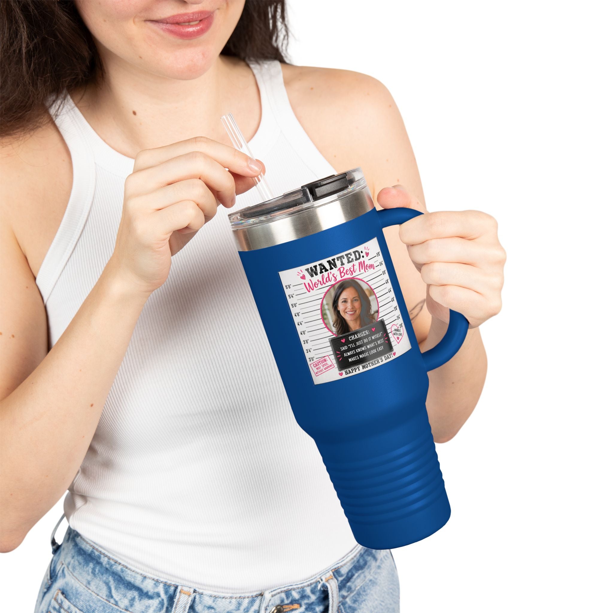 Insulated Travel Mug, 40oz WANTED: Worlds Best Mom