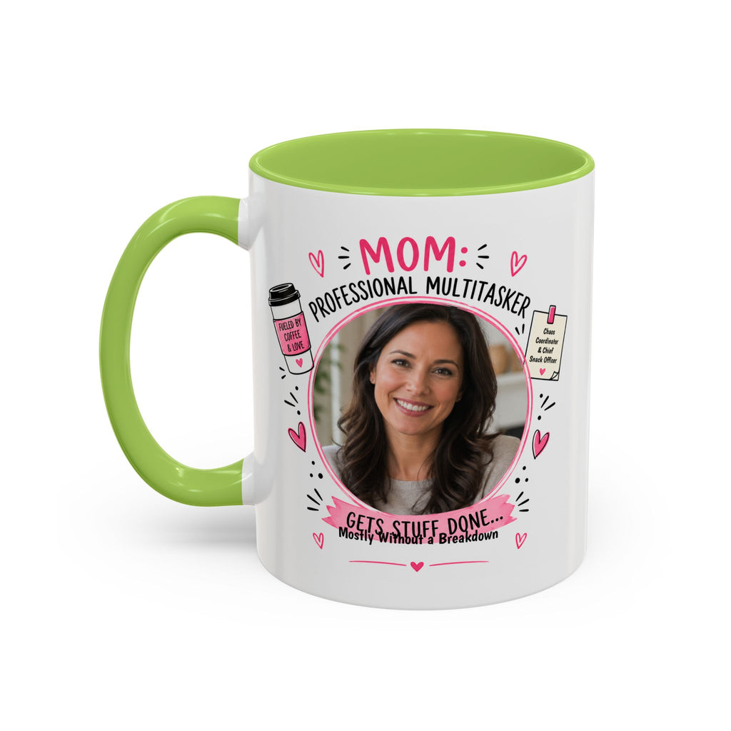 Personalized 'Professional Mom' Accent Coffee Mug — Custom Photo Mother's Day Gift (11/15oz)