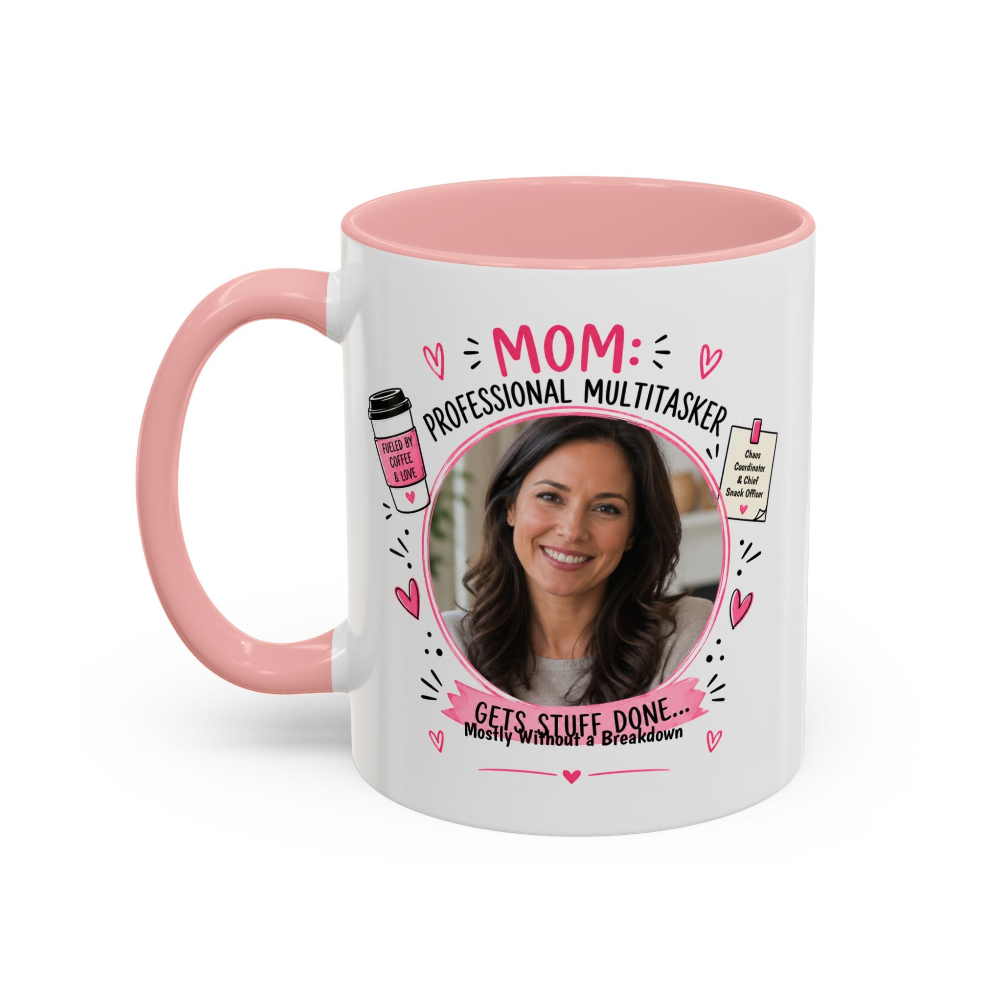 Personalized 'Professional Mom' Accent Coffee Mug — Custom Photo Mother's Day Gift (11/15oz)