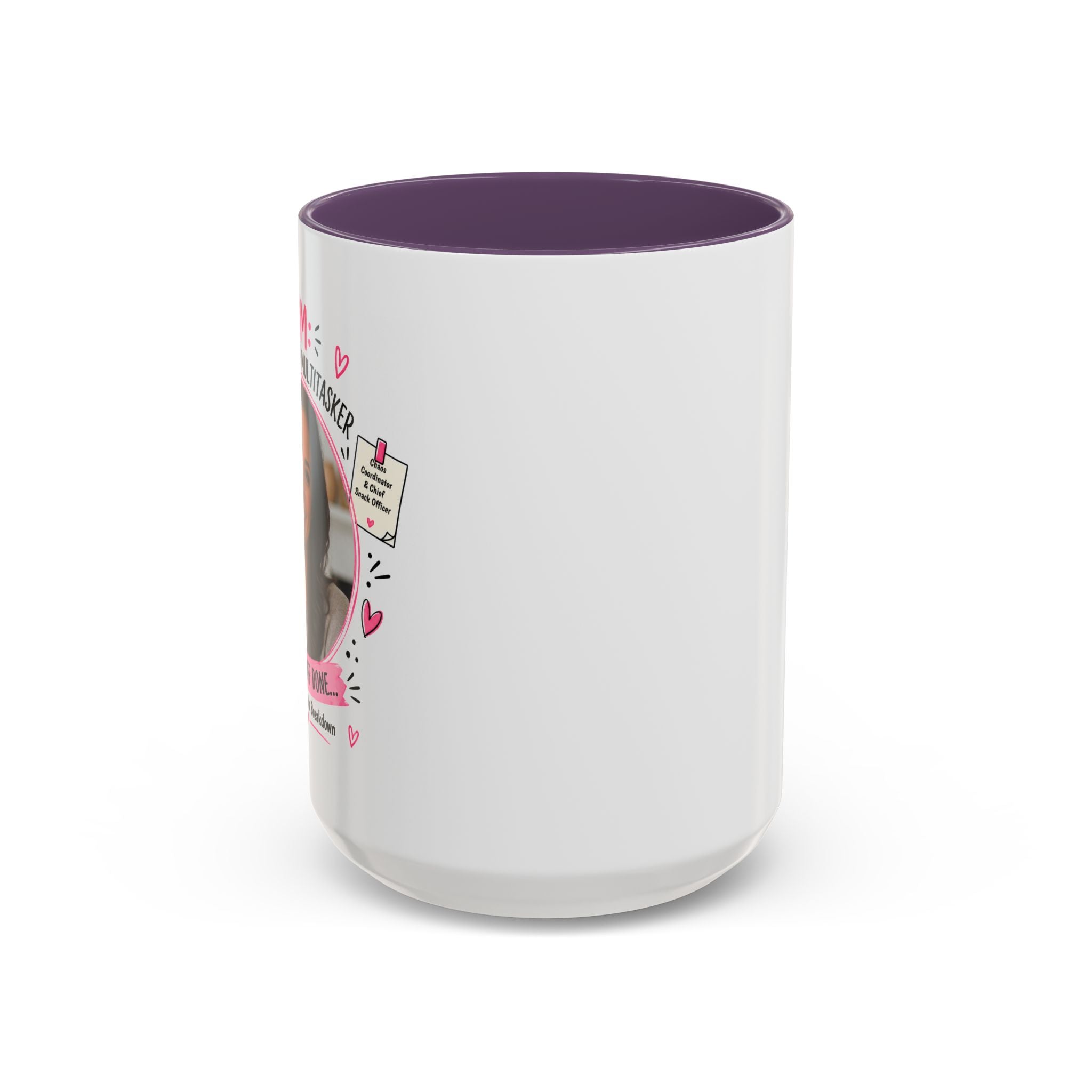 Personalized 'Professional Mom' Accent Coffee Mug — Custom Photo Mother's Day Gift (11/15oz)