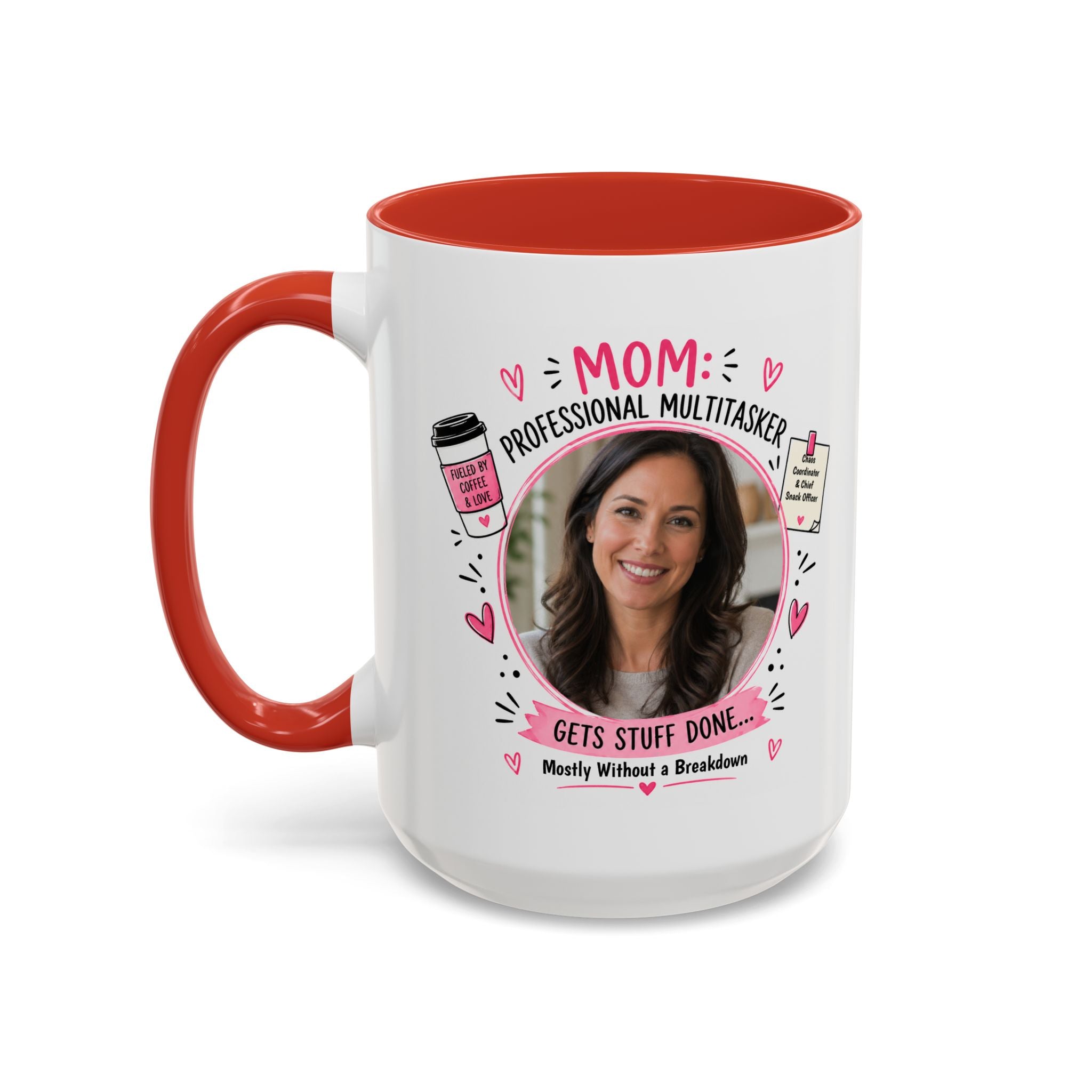 Personalized 'Professional Mom' Accent Coffee Mug — Custom Photo Mother's Day Gift (11/15oz)