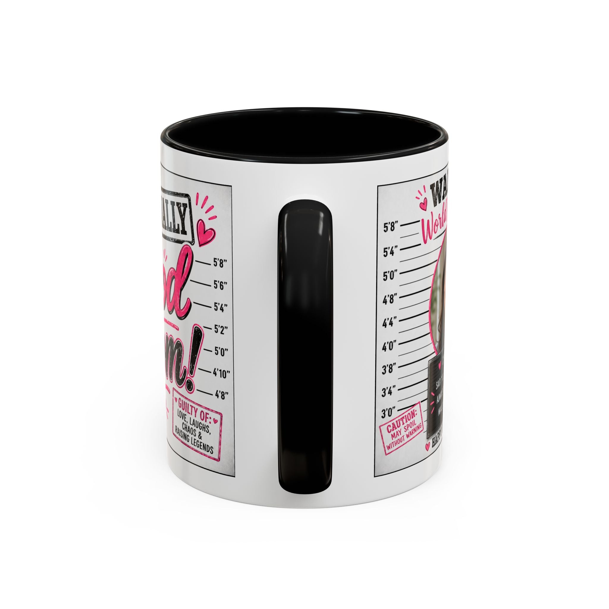 Personalized "Wanted World's Best Mom" Accent Coffee Mug — Custom Photo Mother's Day Gift
