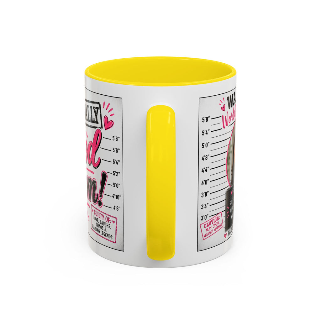 Personalized "Wanted World's Best Mom" Accent Coffee Mug — Custom Photo Mother's Day Gift