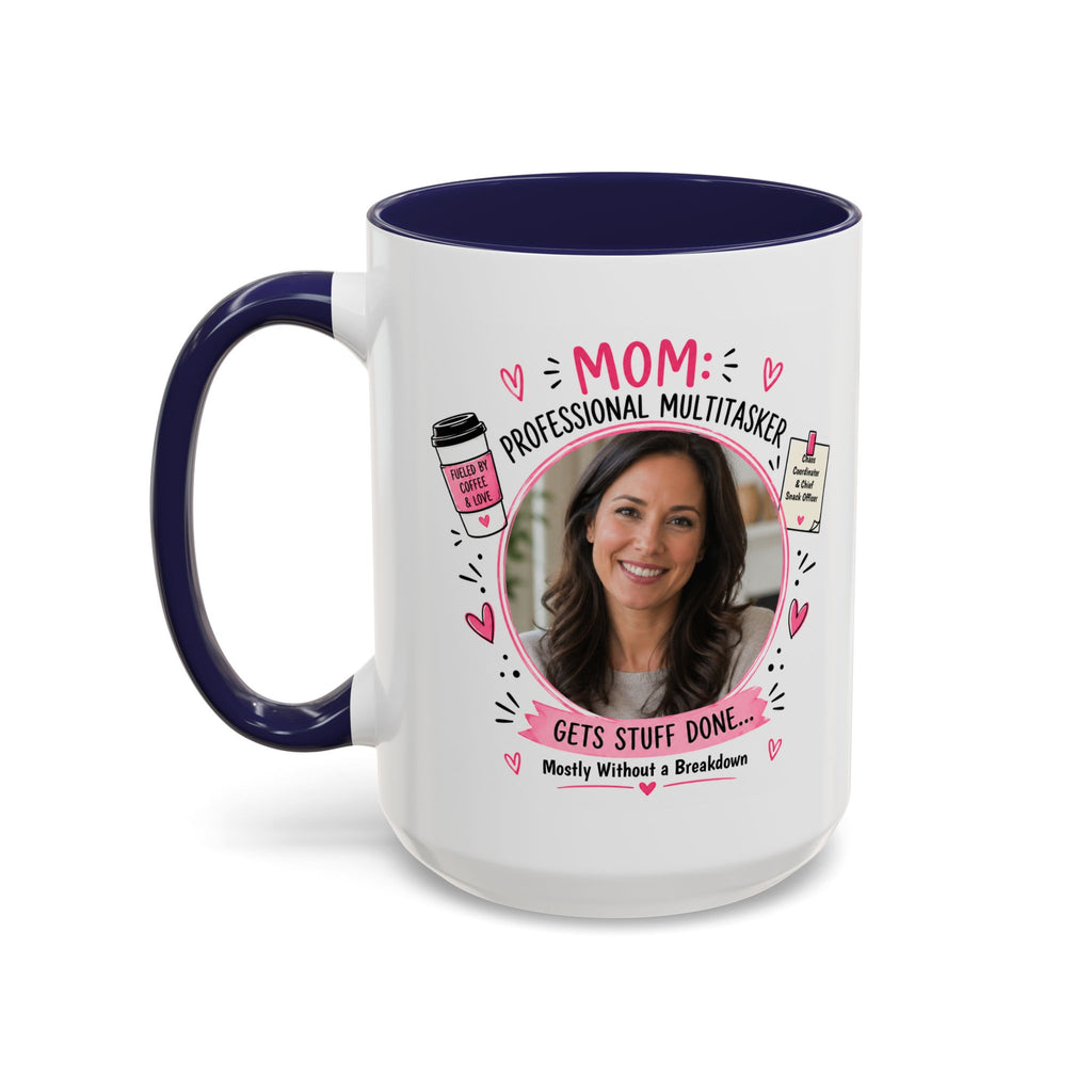 Personalized 'Professional Mom' Accent Coffee Mug — Custom Photo Mother's Day Gift (11/15oz)
