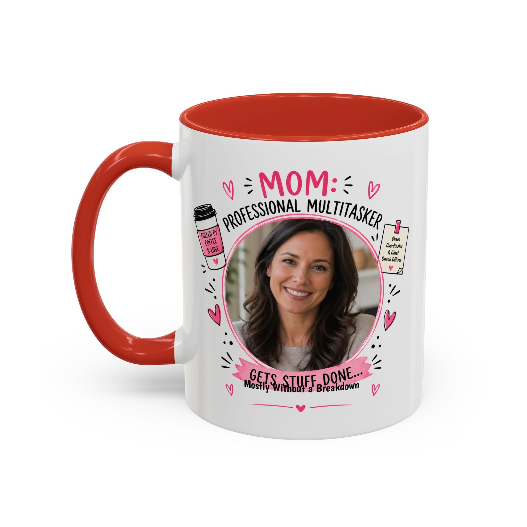 Personalized 'Professional Mom' Accent Coffee Mug — Custom Photo Mother's Day Gift (11/15oz)