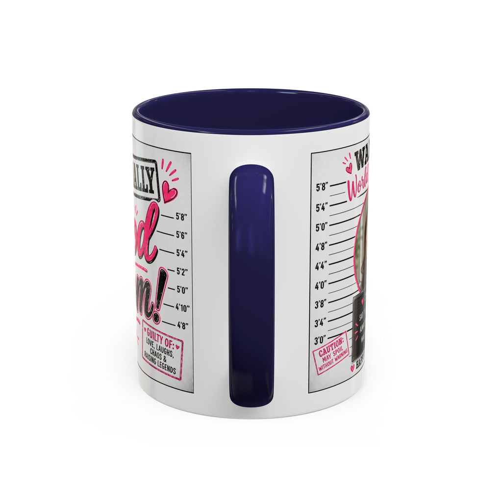 Personalized "Wanted World's Best Mom" Accent Coffee Mug — Custom Photo Mother's Day Gift