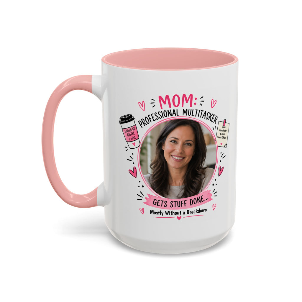 Personalized 'Professional Mom' Accent Coffee Mug — Custom Photo Mother's Day Gift (11/15oz)