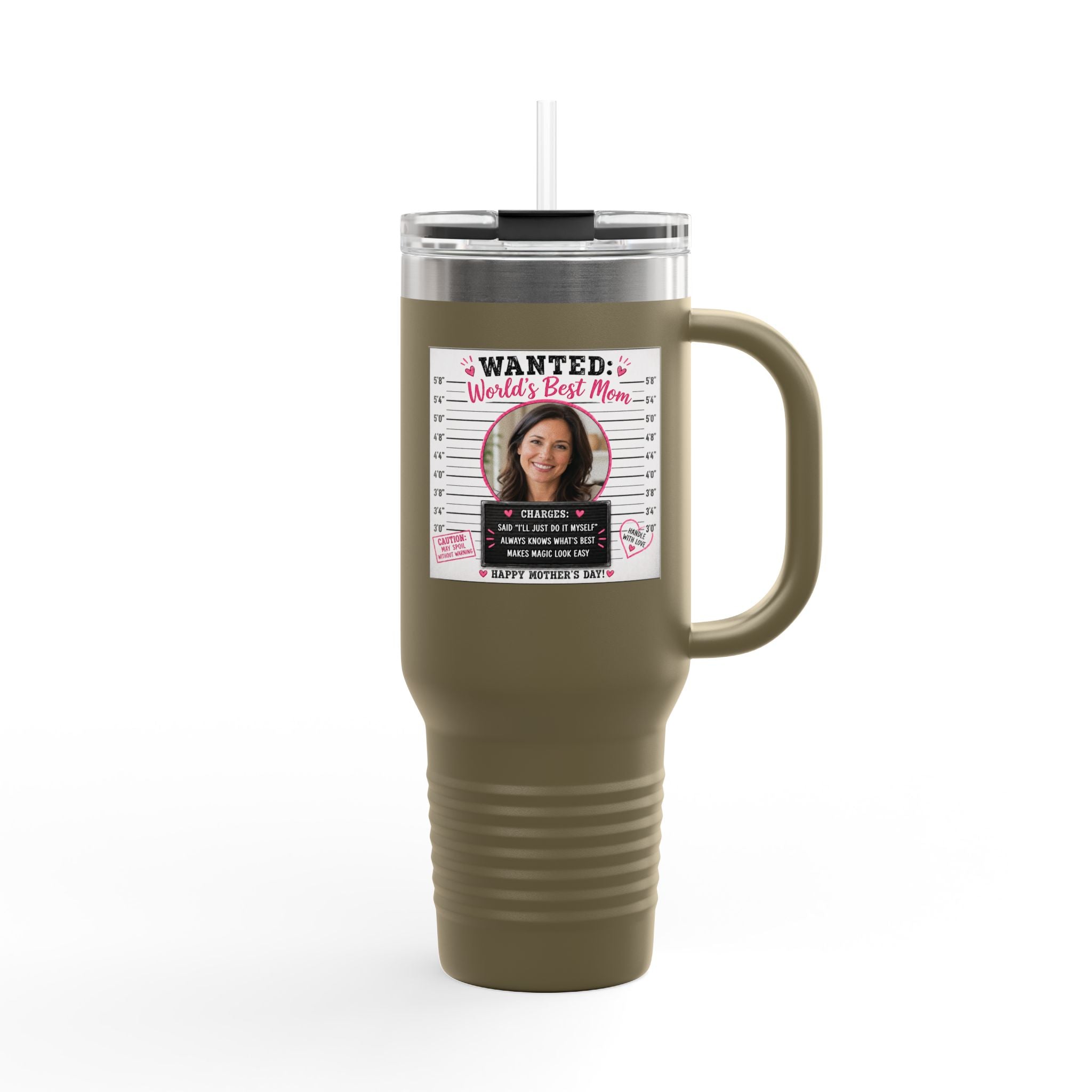 Insulated Travel Mug, 40oz WANTED: Worlds Best Mom