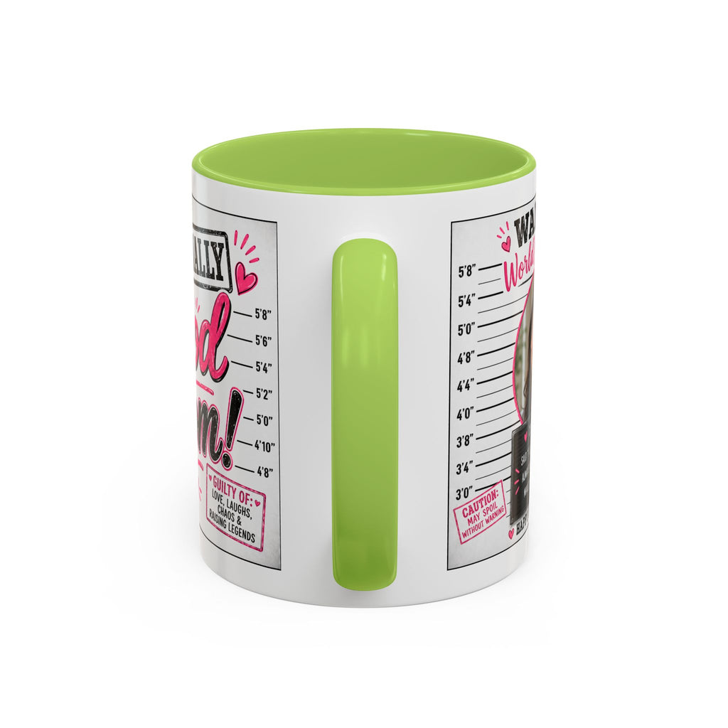 Personalized "Wanted World's Best Mom" Accent Coffee Mug — Custom Photo Mother's Day Gift