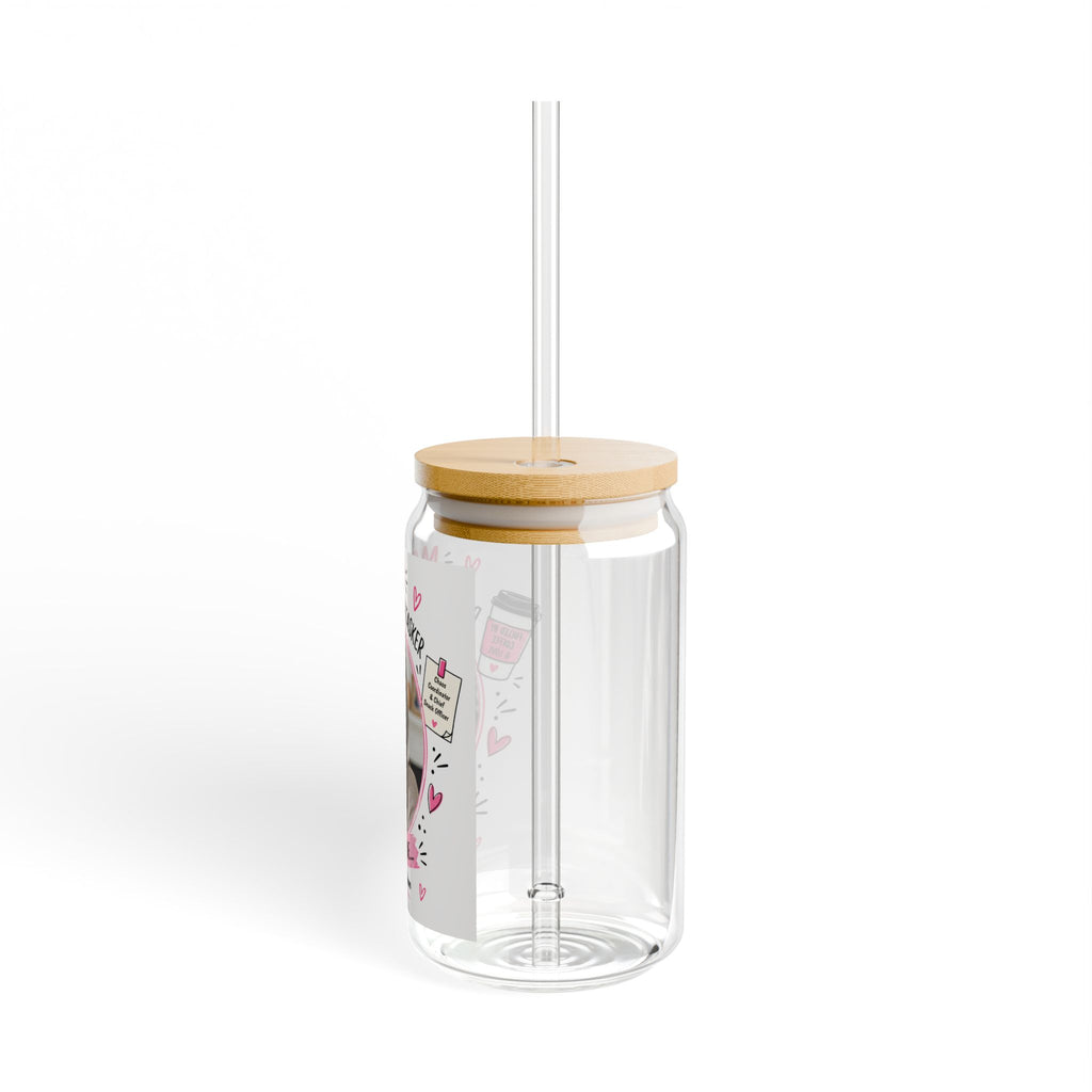 Personalized Mom Sipper Glass — Custom Photo "Professional Mom" Mother's Day Gift
