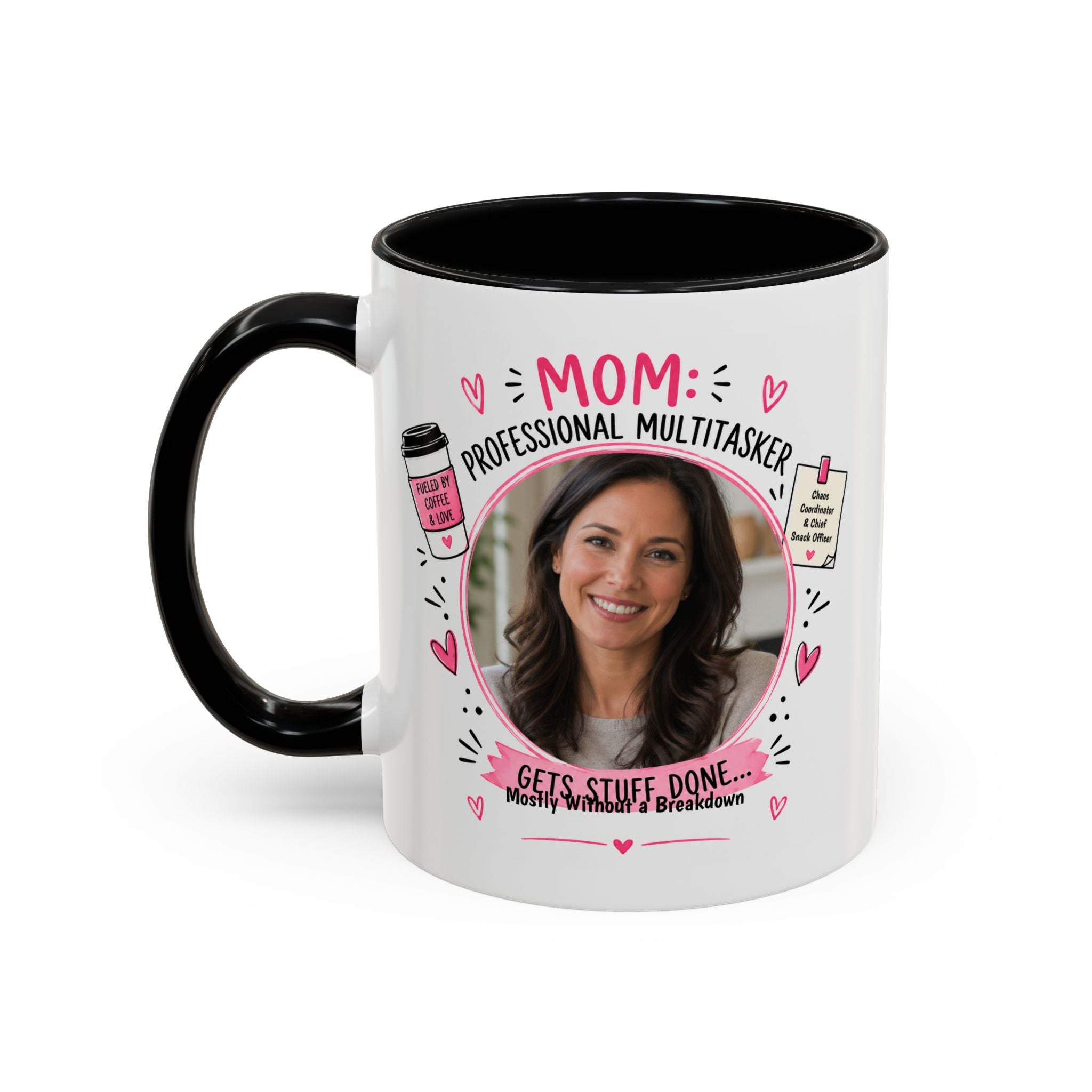 Personalized 'Professional Mom' Accent Coffee Mug — Custom Photo Mother's Day Gift (11/15oz)