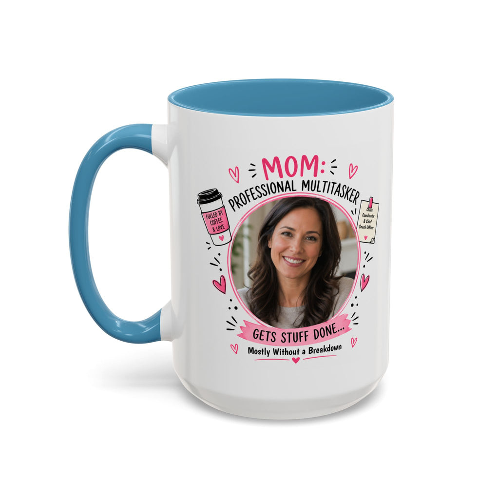 Personalized 'Professional Mom' Accent Coffee Mug — Custom Photo Mother's Day Gift (11/15oz)