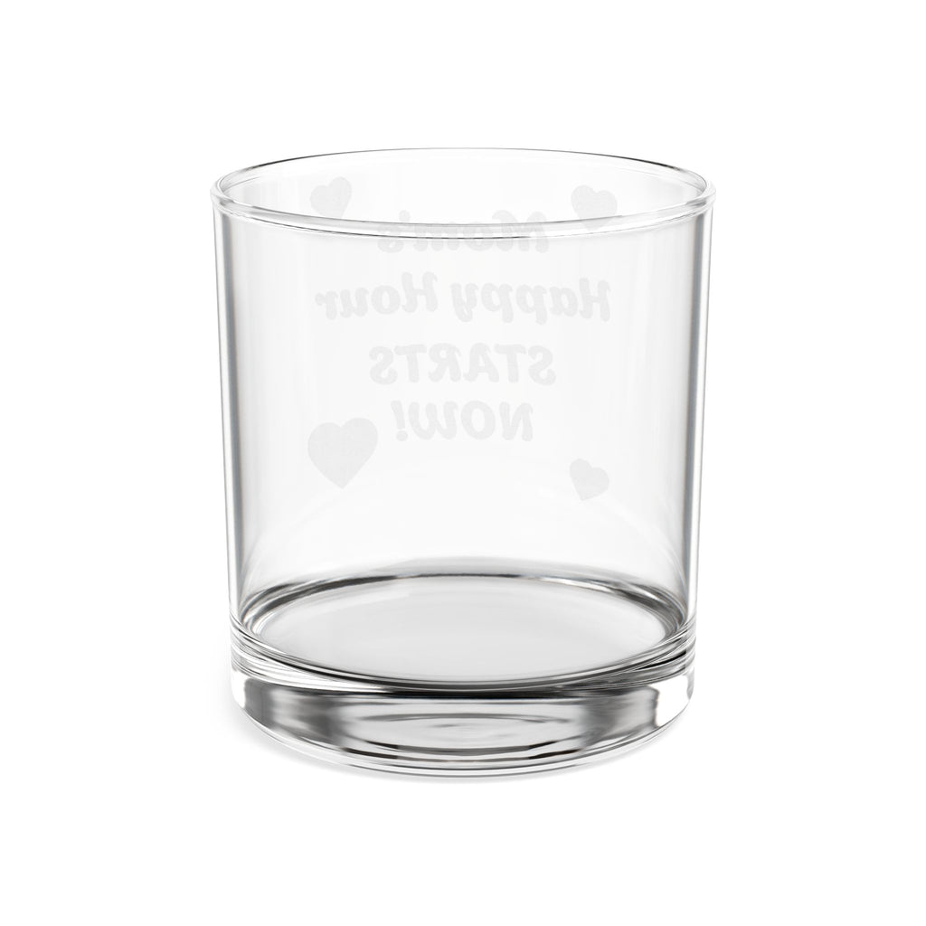 Engraved Whiskey Glass 10.5oz — “Mom’s Happy Hour Starts Now!”