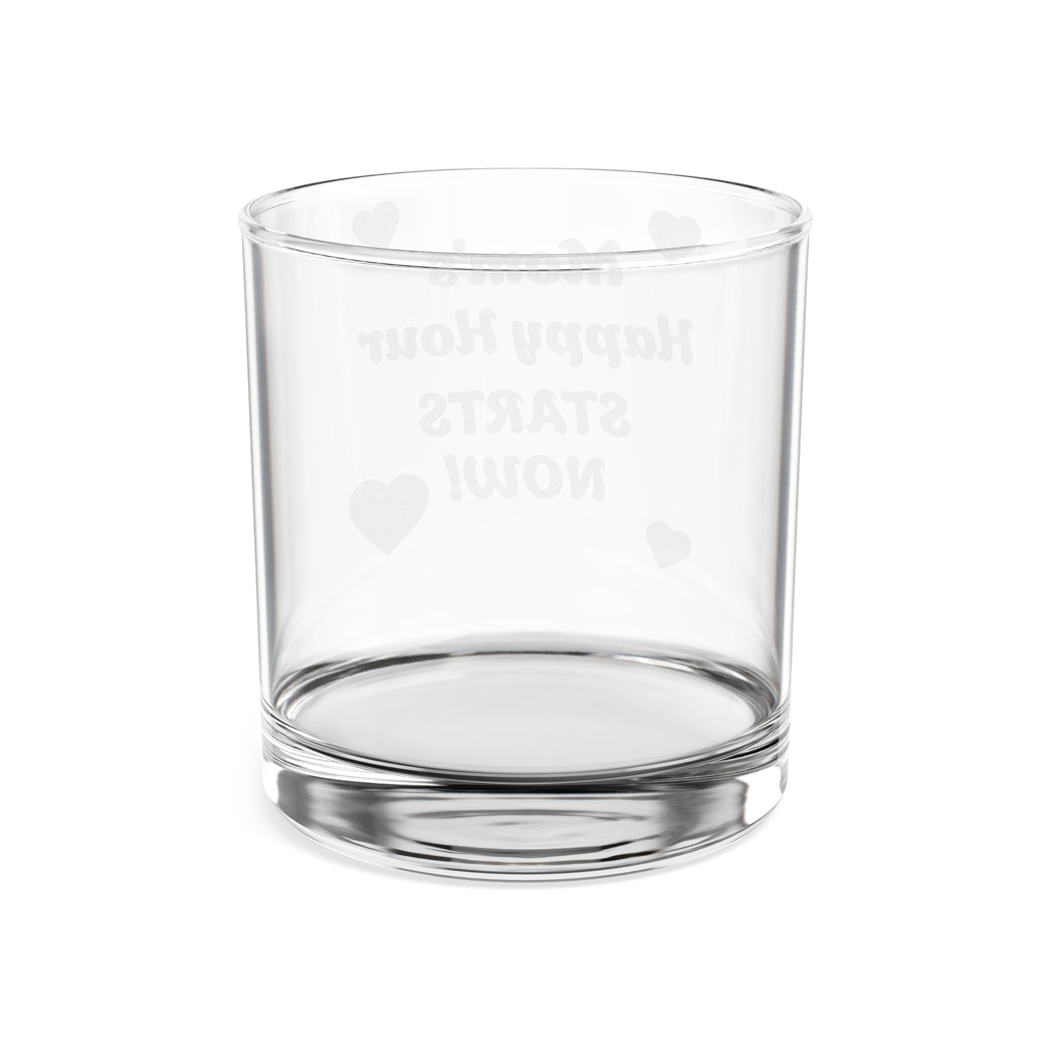 Engraved Whiskey Glass 10.5oz — “Mom’s Happy Hour Starts Now!”