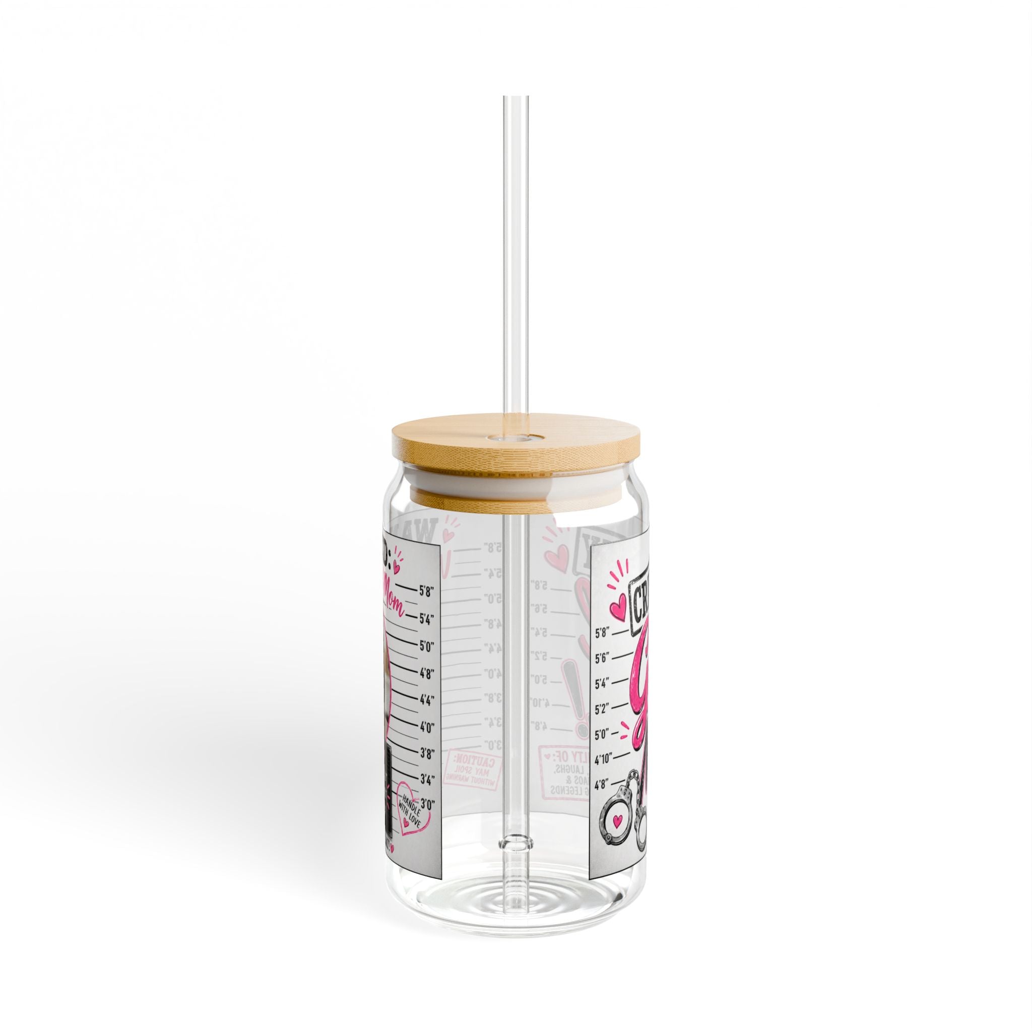 Personalized 16oz Sipper Glass — "World's Best Mom" Photo Gift (Includes Funny Mom Quotes)
